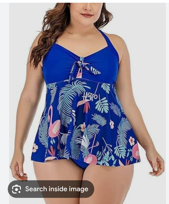 Plus size halter neck print