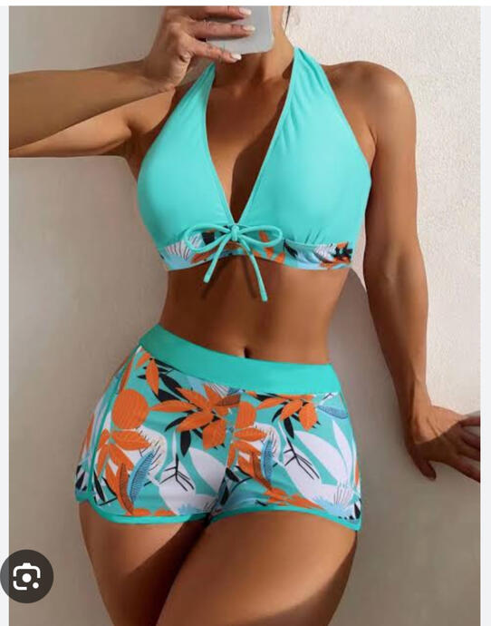 2 piece short set swimsuit
