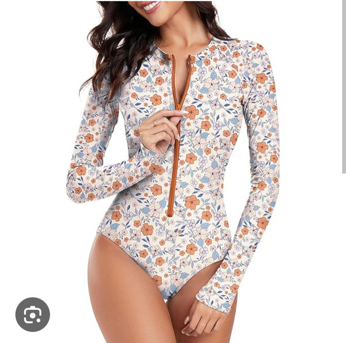 Long sleeve swimsuit for women